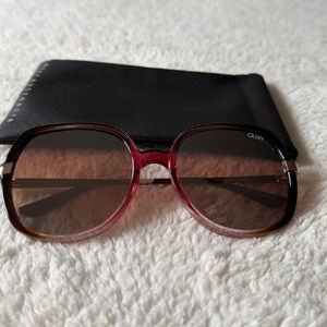 Quay Gold Dust Red Sunglasses